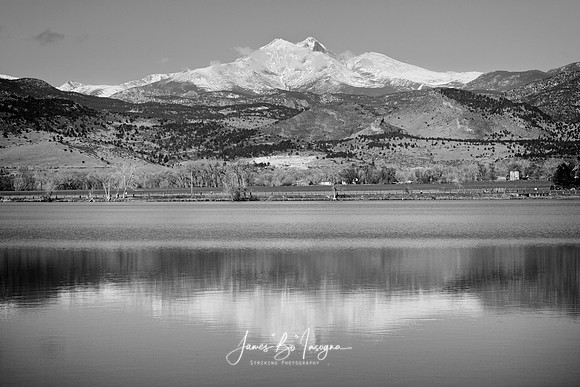 Twin-Peaks-McCall-Reservoir-Reflection-bw