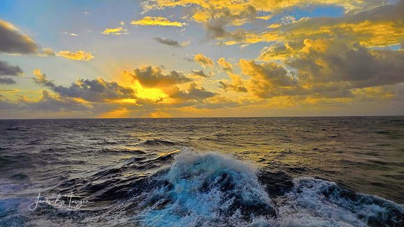 Ocean Sunset Captivating Waves & Golden Sky Bliss