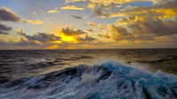Stunning Ocean Sunset - Golden Skies and Turquoise Waves in Perfect Harmony 2xa