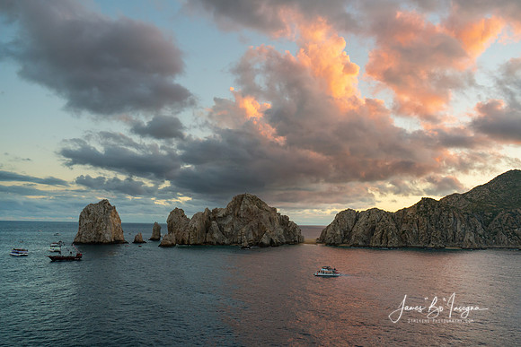 Sunset Light Over Lands End Cabo San Lucas Mexico
