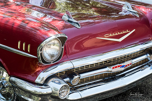1957 Chevrolet Burgundy Bel Air Front View
