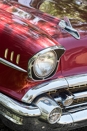 1957 Chevrolet Burgundy Bel Air Headlight Portrait