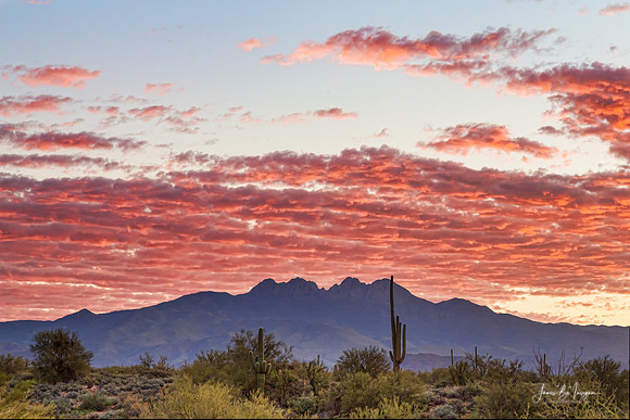 Arizona Four Peaks Mountain Colorful View