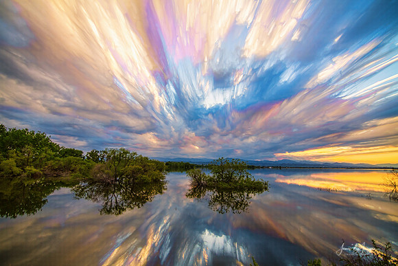 Sunset Lake Reflections Timed Stack