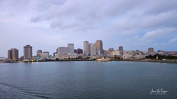 New Orleans Skyline Where the River is Calm and the Jazz Never Sleeps