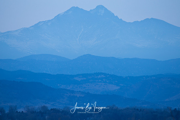Rocky Mountains Twin Peaks Blue Haze Layers