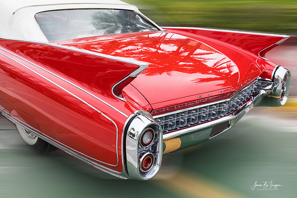 Back End of a Beautiful 1960 Red Cadillac Eldorado