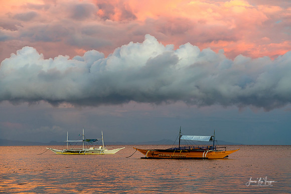 Dark Cloud Overhead Ocean Weather