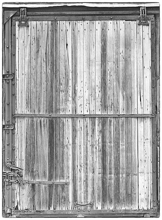 Old_Classic_Colorado_Railroad_Car_Door_BW