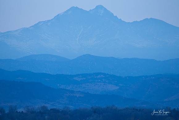 Rocky Mountains Twin Peaks Blue Haze Layers