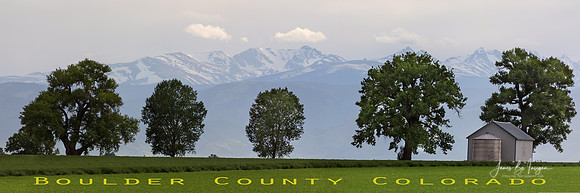 Boulder County Colorado Farm Peaks Poster Print