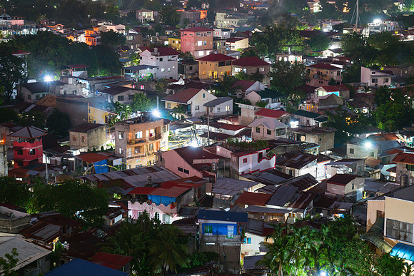A Nightscape in Warm Light Urban Tapestry