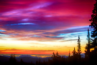 City Lights Sunrise View From Rollins Pass