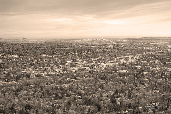 Downtown-Boulder-Colorado-Morning-Sepia-View